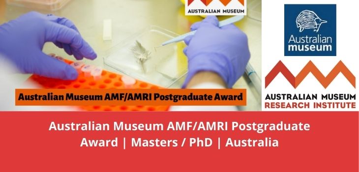 Australian Museum AMFAMRI Postgraduate Award Masters PhD Australia