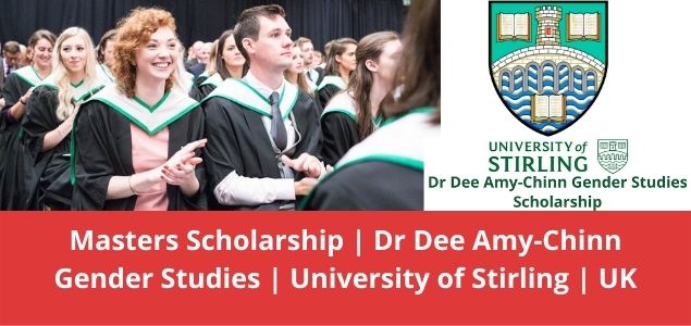 Masters Scholarship Dr Dee Amy-Chinn Gender Studies University of Stirling UK