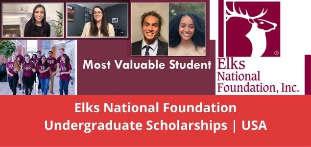 Elks National Foundation Undergraduate Scholarships USA
