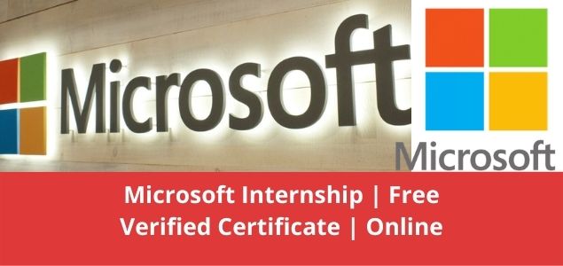 Microsoft Internship Free Verified Certificate Online