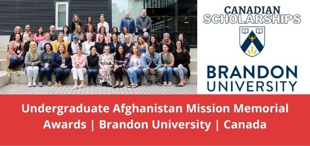 Undergraduate Afghanistan Mission Memorial Awards Brandon University Canada