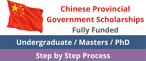 Chinese Provincial Government Scholarships