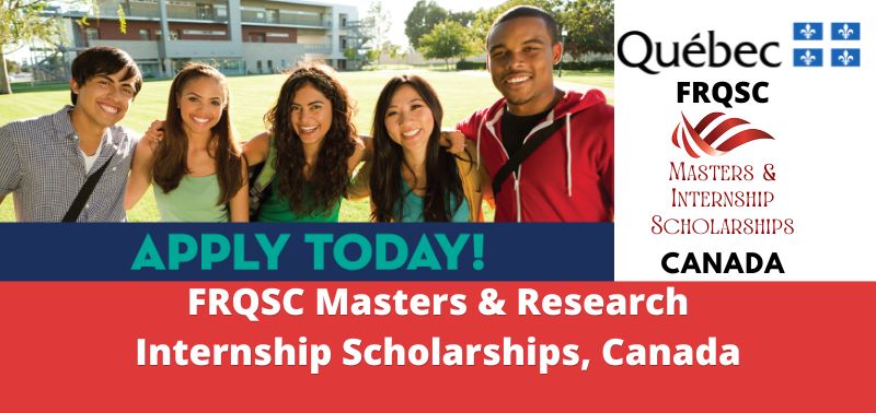 FRQSC Masters & Research Internship Scholarships, Canada