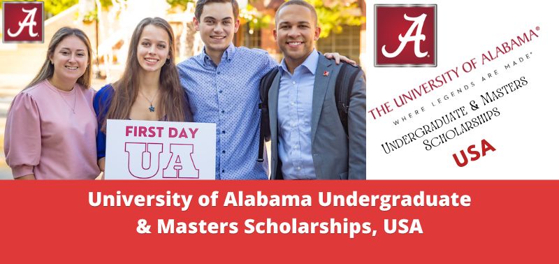 University of Alabama Undergraduate & Masters Scholarships, USA
