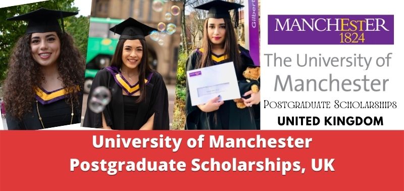 University of Manchester Postgraduate Scholarships, UK