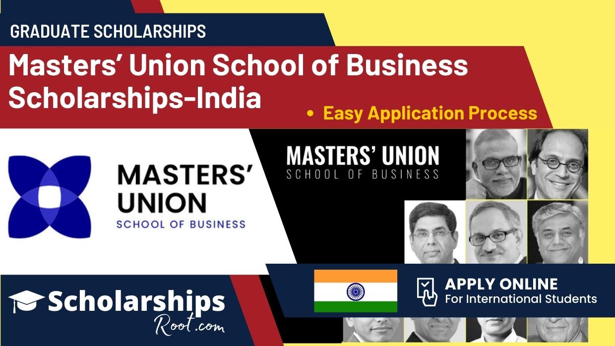 Masters Union School of Business Scholarships India 1
