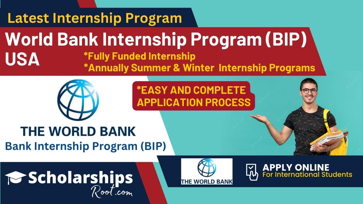 World Bank Internship Program BIP USA
