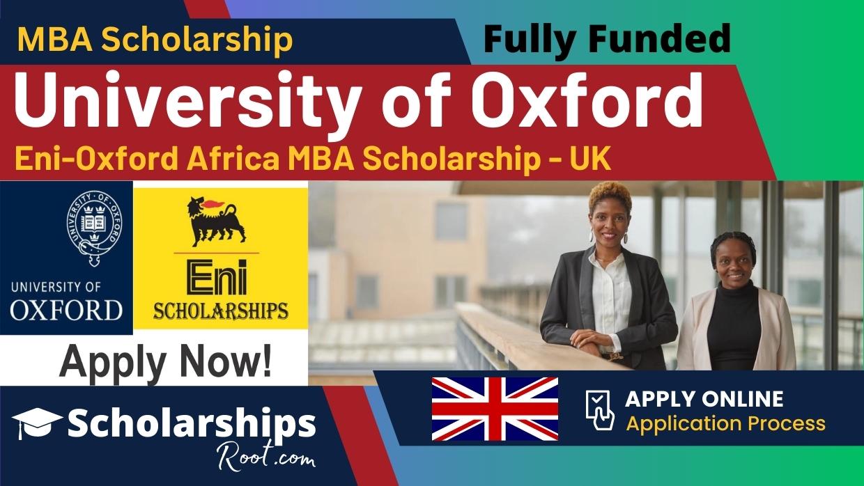Eni Oxford Africa Scholarship 2025 UK (Fully Funded)
