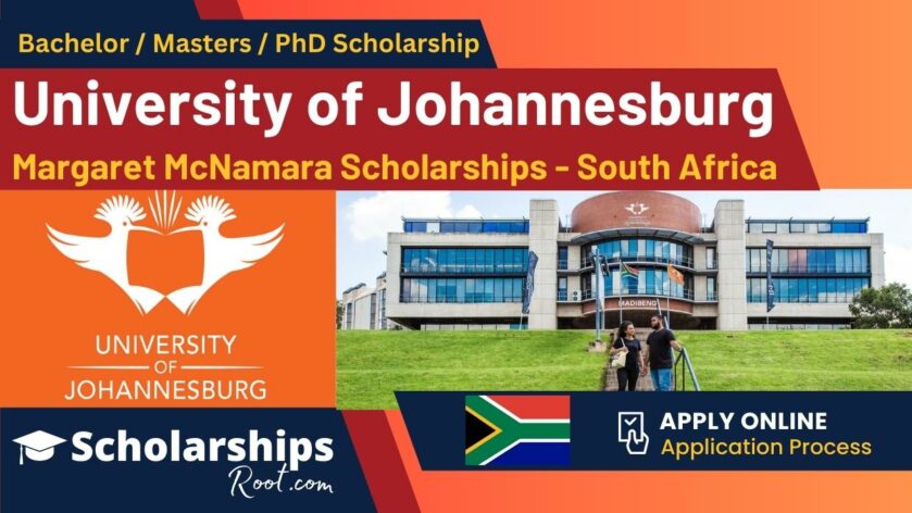 University of Johannesburg Margaret McNamara Scholarships 2023 South